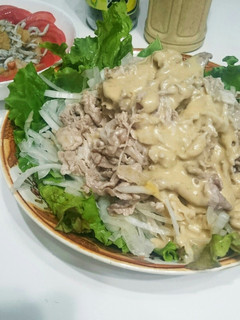 ぷるっぷる豚こまで冷しゃぶ♪-レシピのメイン写真
