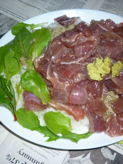 キハダマグロの剥き身でカフェ丼-レシピのメイン写真