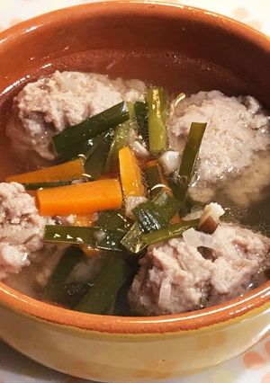 豚ひき肉とニラの☆肉団子スープ-レシピのメイン写真