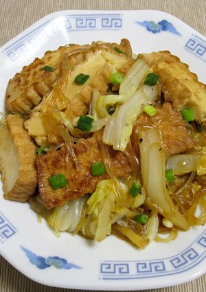 厚揚げ、春雨と白菜の中華煮-レシピのメイン写真