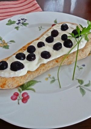 ブルベリーのチーズケーキ風ブランナン-レシピのメイン写真