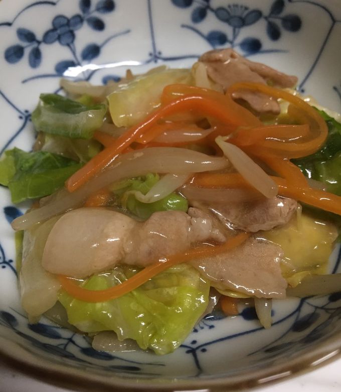 豚バラと野菜炒めのあんかけ-レシピのメイン写真