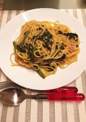 ほうれん草とベーコンのクリームパスタ-レシピのメイン写真