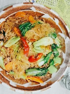 残り野菜と豚挽き肉の春雨炒め-レシピのメイン写真