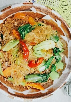 残り野菜と豚挽き肉の春雨炒め-レシピのメイン写真