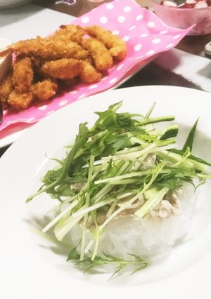 簡単ヘルシー冷しゃぶパスタ♪-レシピのメイン写真