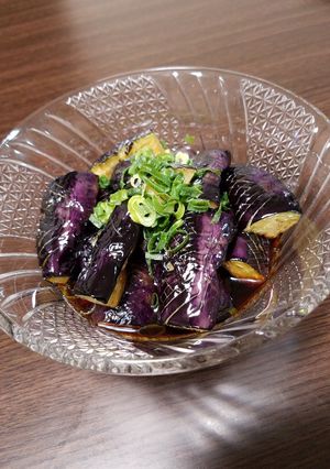揚げ焼き茄子のポン酢浸し(冷やし仕立て)-レシピのメイン写真