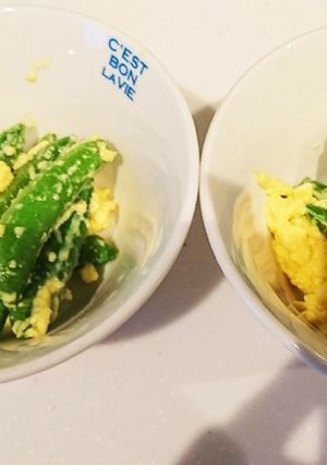 スナップえんどうのマヨ卵炒め-レシピのメイン写真
