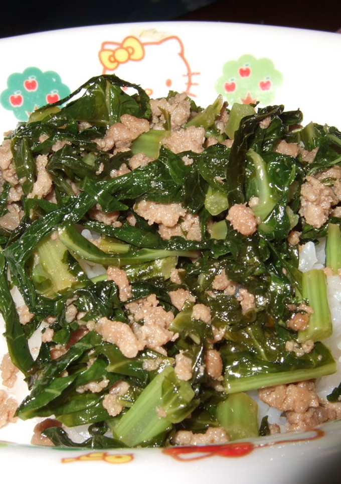 大根の葉っぱと豚肉のそぼろ-レシピのメイン写真