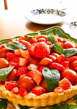 新感覚♡苺トマトのヨーグルトチーズタルト-レシピのメイン写真