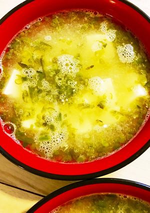 絹ごし豆腐と☆とろろめかぶの☆お味噌汁-レシピのメイン写真