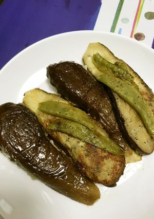 茄子の餃子風はさみ焼き-レシピのメイン写真