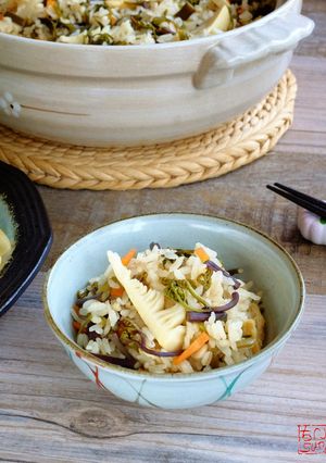 炊飯器でもOK☆香りたっぷり山菜おこわ!-レシピのメイン写真