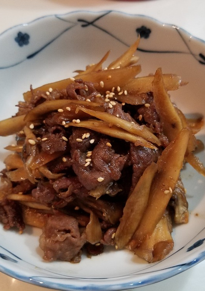 牛ごぼうと舞茸の甘辛炒め煮-レシピのメイン写真