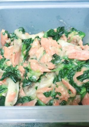 米粉&豆乳で！鮭とほうれん草のクリーム煮-レシピのメイン写真