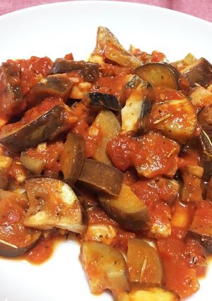 しめ鯖と茄子のトマトソース煮込み-レシピのメイン写真