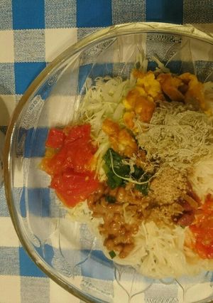 主食サラダそうめん-レシピのメイン写真