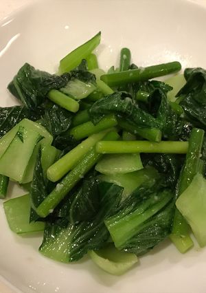 チンゲン菜とにんにくの芽、青菜の中華炒め-レシピのメイン写真