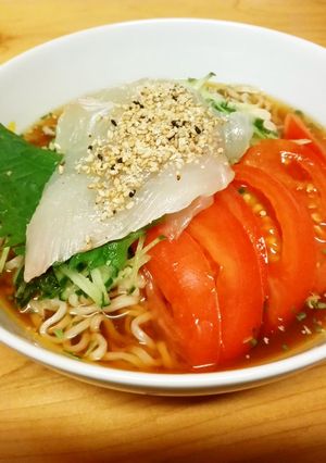 鯛茶漬け風♪冷やしラーメン-レシピのメイン写真