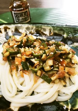 サッパリ&ピリ辛♬山形のだしラー油うどん-レシピのメイン写真