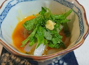 いかソーメンの大葉たっぷり卵かけ醤油-レシピのメイン写真