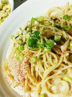 豆乳スープと炙りたらこの冷製パスタ-レシピのメイン写真