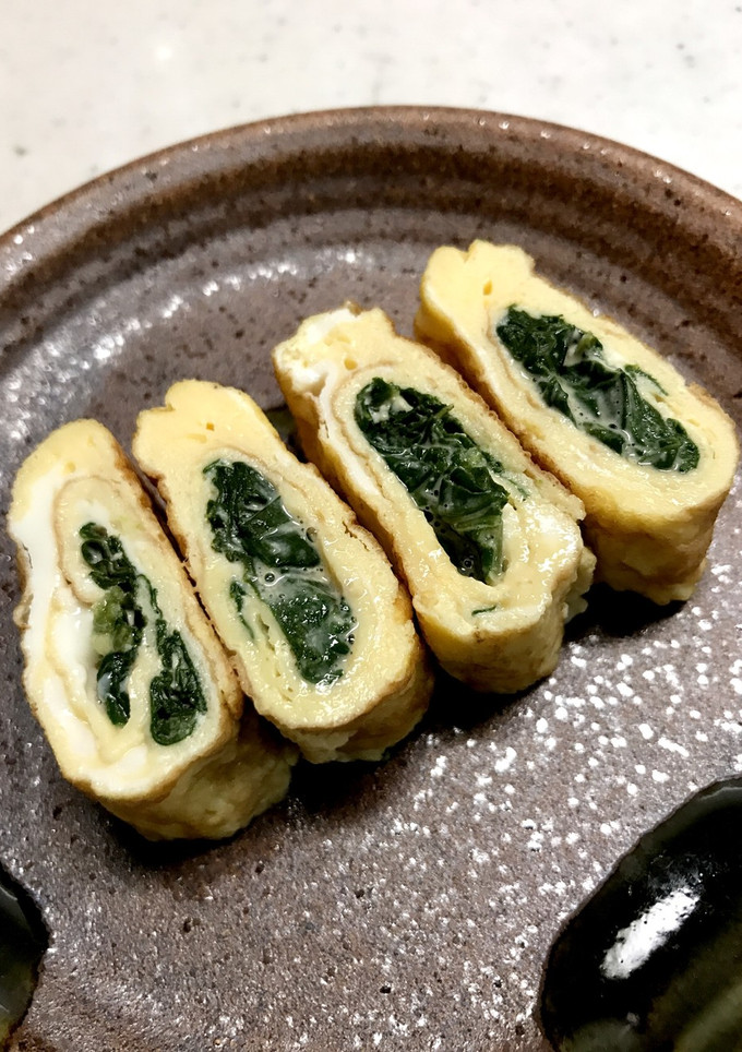 マヨ風味のほうれん草たまご巻き-レシピのメイン写真