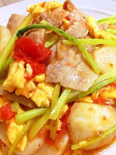 かぶと豚肉のサッパリ☆トマト炒め♡-レシピのメイン写真