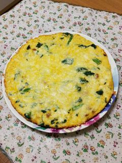 時短で☆納豆と豆腐のフライパンキッシュ-レシピのメイン写真
