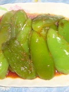 ピーマンの煮物(素揚げ煮びたし)-レシピのメイン写真