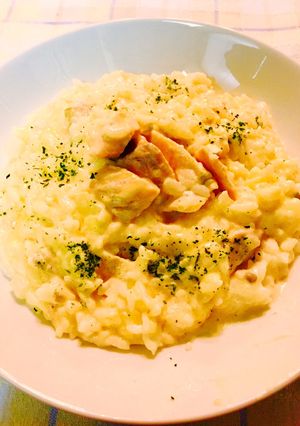 【ブレスオブザワイルド】サーモンリゾット-レシピのメイン写真