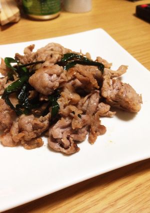 ニラ消費！簡単！豚ニラ炒め！-レシピのメイン写真