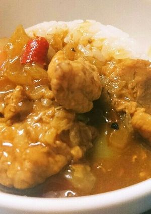 お休みの日に作るカレー(豚スペアリブ)-レシピのメイン写真