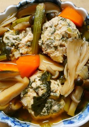 大葉入り！鶏団子と きのこ野菜の和風煮♪-レシピのメイン写真