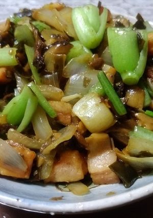 3種キノコ、昆布、野菜などのソース炒め-レシピのメイン写真