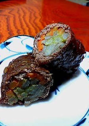 ご飯がいける！牛肉の三色巻き♪-レシピのメイン写真