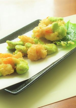 〖 海老とそら豆のかき揚げ 〗-レシピのメイン写真