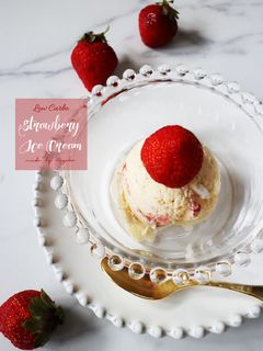 糖質オフ♪生ストロベリーアイスクリーム♪-レシピのメイン写真