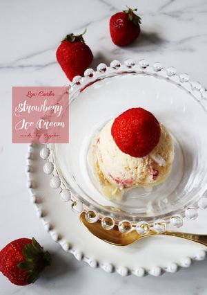 糖質オフ♪生ストロベリーアイスクリーム♪-レシピのメイン写真