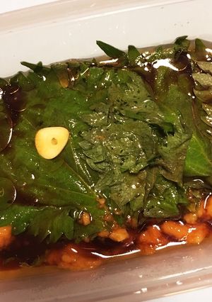 【超簡単】大葉のにんにく醤油漬け-レシピのメイン写真