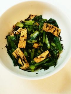 小松菜と油揚げとひじきの炒め煮-レシピのメイン写真