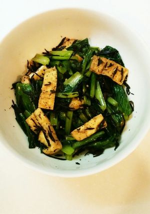 小松菜と油揚げとひじきの炒め煮-レシピのメイン写真