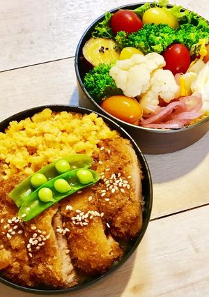 勝つ丼弁当♪何に勝つ？(o^^o)-レシピのメイン写真