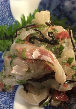 白身魚の梅昆布和え-レシピのメイン写真
