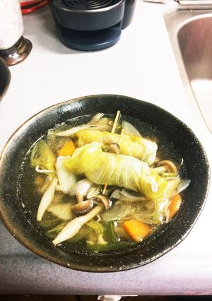 ウインナーのレタス巻きスープ-レシピのメイン写真