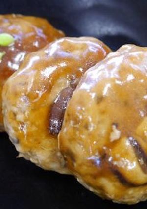 きのこ入りつくね照り焼き【JA福岡市】-レシピのメイン写真