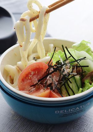 冷たい麺弁当　サラダうどん-レシピのメイン写真
