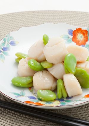 夏めく季節に・・・そら豆とホタテのサラダ-レシピのメイン写真