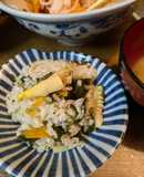 わかめとたけのこの炊き込みご飯