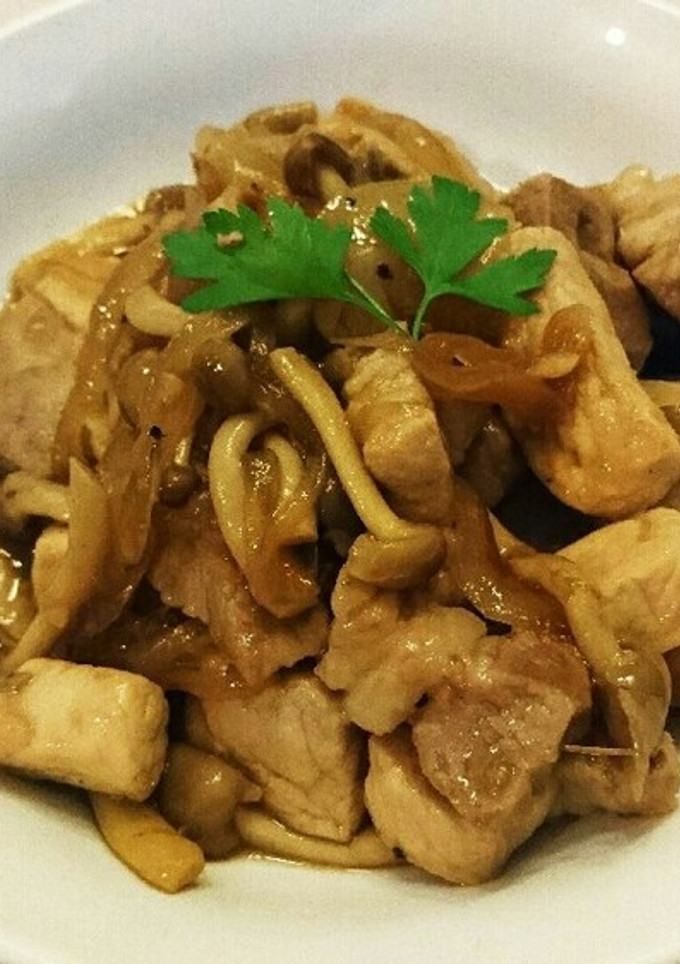 豚肉としめじの中華炒め-レシピのメイン写真